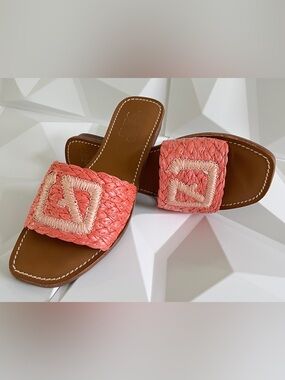 Franco Sarto
Women's Tina 5 Slide Sandals Color: Retro Red Raffia Size:8